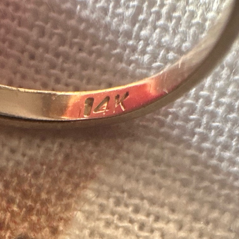 Solid 14k Genuine Natural Australian fire Opal Ring - Picture 4 of 9